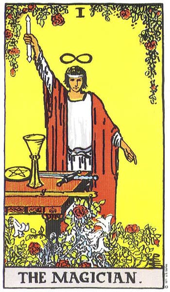 The Magician Tarot card from the Rider-Waite-Smith deck