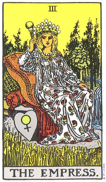 The Empress Tarot card from the Rider-Waite-Smith deck