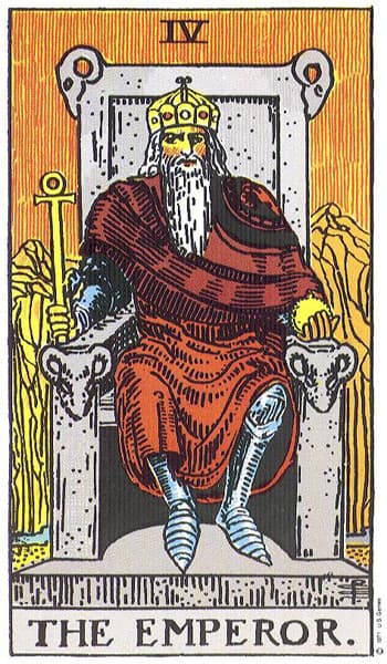 The Emperor Tarot card from the Rider-Waite-Smith deck
