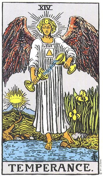 Temperance Tarot card from the Rider-Waite-Smith deck