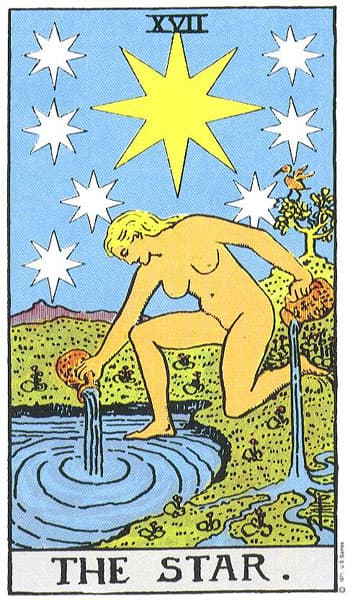 The Star Tarot card from the Rider-Waite-Smith deck