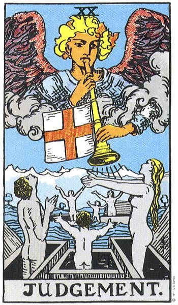 Judgement Tarot card from the Rider-Waite-Smith deck