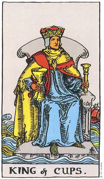 King of Cups, original Rider–Waite–Smith tarot artwork by Pamela Colman Smith